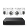 PoE PT 8 Canaux 4K Système de Caméra de Sécurité, 4 Caméras IP Panoramique et Inclinaison 8MP, Alertes Intelligentes Personne/Véhicule, Audio Bidirectionnel, Compatible ONVIF