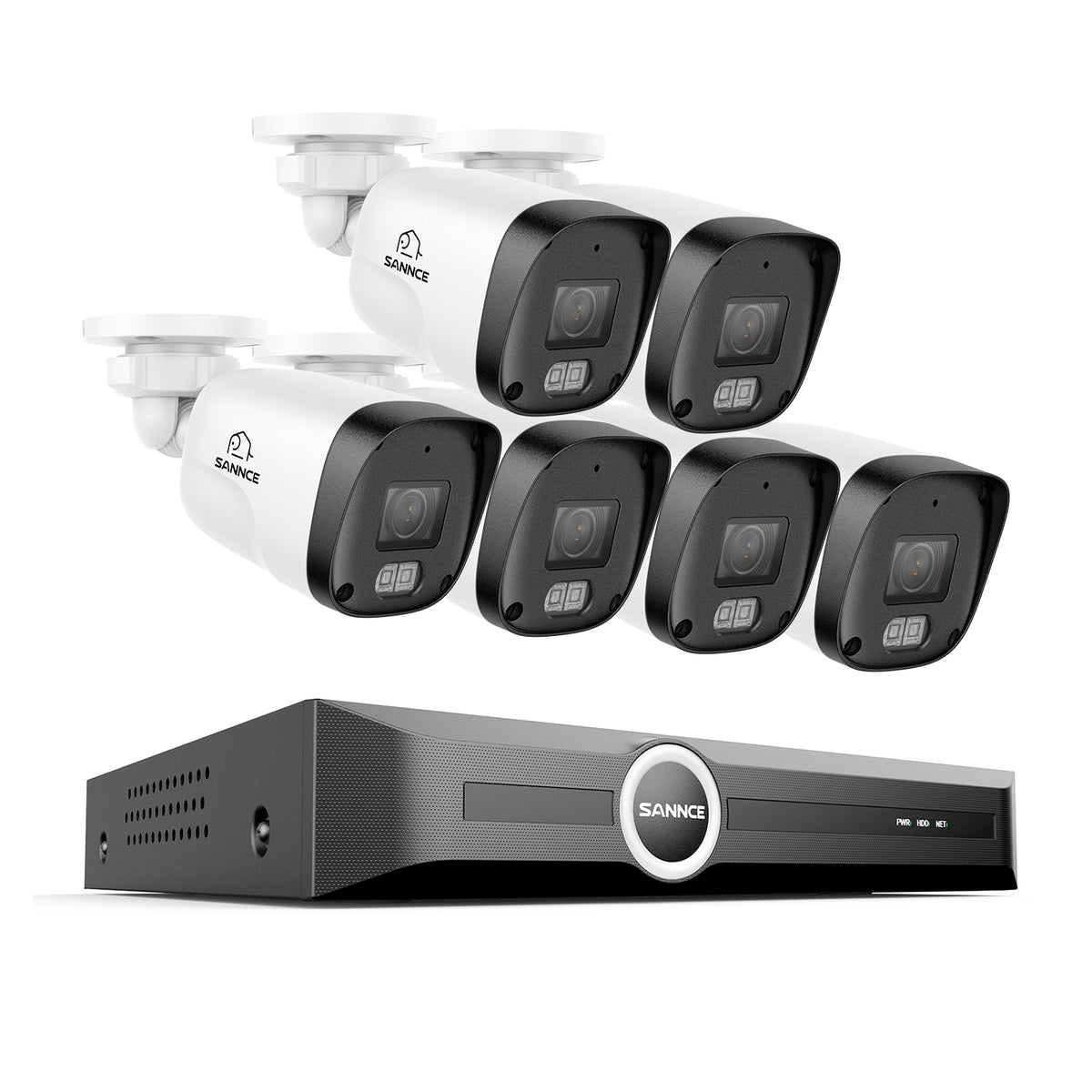 Système de sécurité PoE 3MP 8 canaux, NVR 6MP, S+265, détection de mouvement intelligente, lecture intelligente, notification intelligente avec image jointe