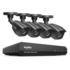 1080p Lite 8-Kanal Wired Security DVR System W / 4pcs 2MP Outdoor & Indoor Turret-Kameras, Smart Motion Detection