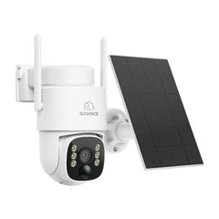 4MP WLAN-PTZ-Außenkamera mit 8000-mAh-Akku & Solarpanel, KI + PIR-Personenerkennung, Farbnachtsicht, Zwei-Wege-Audio, 270° Schwenken & 90° Neigen, Wi-Fi 6, Alexa-kompatibel