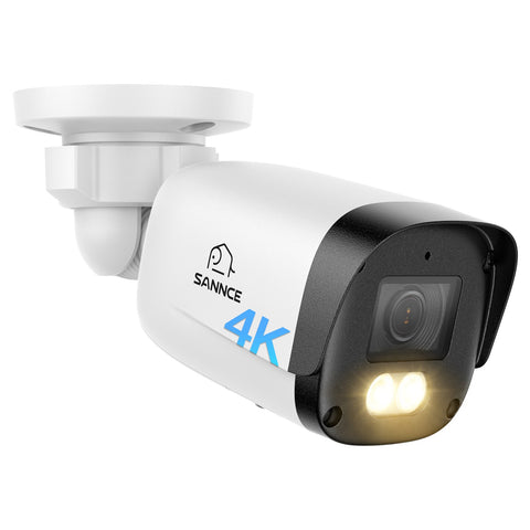 FX800 – Caméra de surveillance PoE 4K avec audio, emplacement pour carte SD, détection par IA, objectif grand angle, vision nocturne couleur à double éclairage et étanchéité IP67
