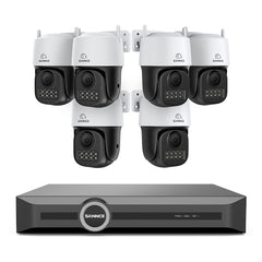 5MP 8 Channel PoE Security System, 6MP NVR + PT IP Cameras, S+265., AI Human & Vehicle Detection, Smart Playback, Smart Notification with Image Attached