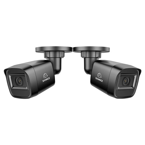 2MP 2 pièces Caméras extérieures en forme de balle, Détection intelligente de personnes / véhicules / mouvements (Pack de 2)