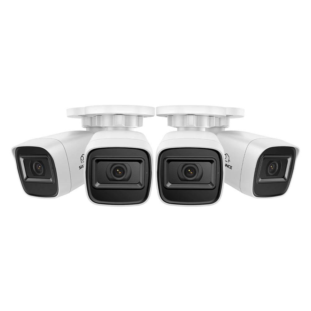 2MP 4 pièces Caméras extérieures en forme de balle, Détection intelligente de personnes / véhicules / mouvements (Pack de 4)