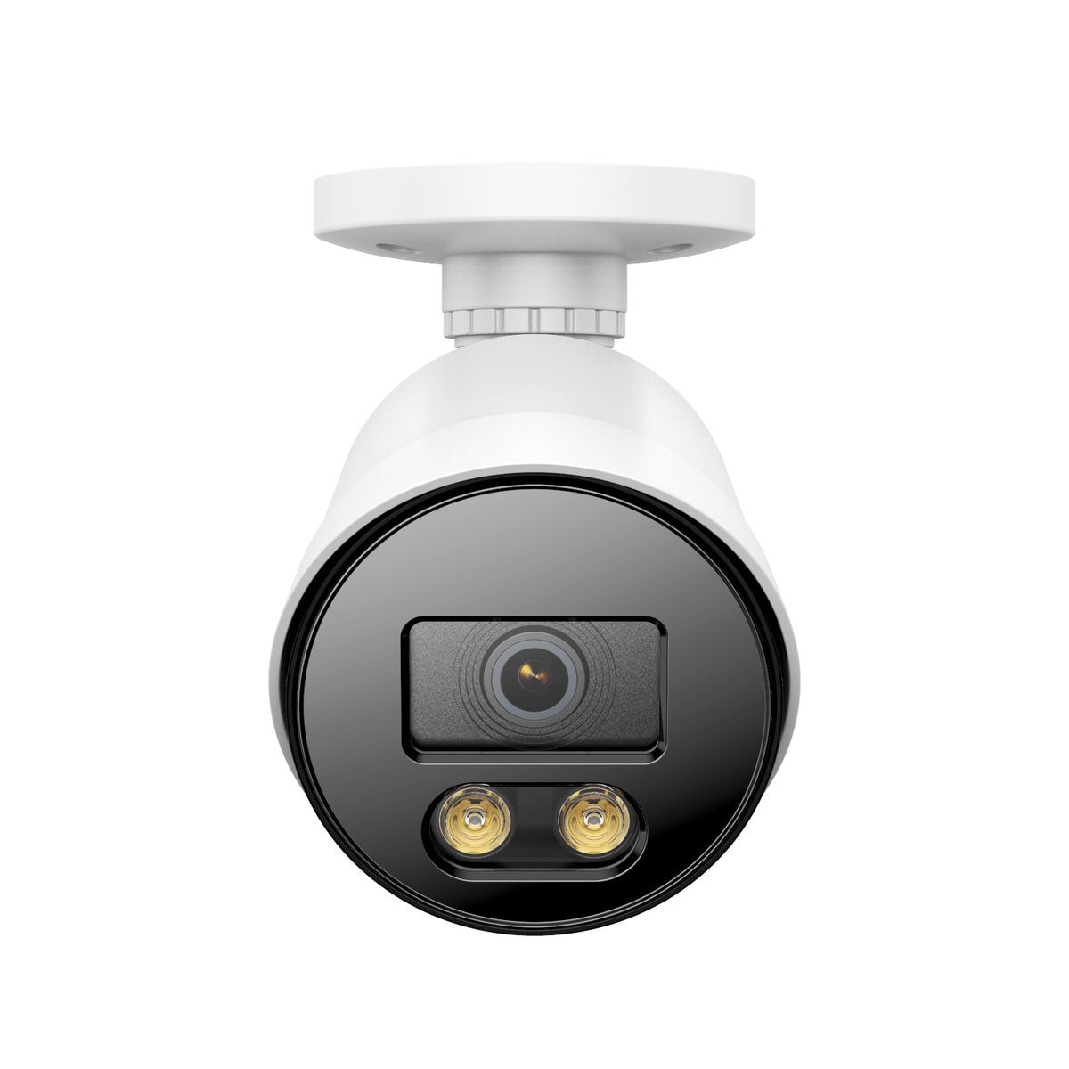 Paquet de 4 Caméra de sécurité filaire TVI 1080P avec vision nocturne en couleurs, 2 lumières chaudes, IP66 pour l'intérieur et l'extérieur, vision nocturne en couleurs de 100 pieds, pas d'alimentation électrique