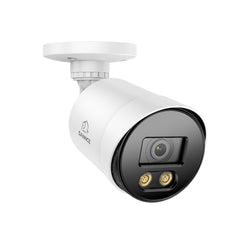 Paquet de 4 Caméra de sécurité filaire TVI 1080P avec vision nocturne en couleurs, 2 lumières chaudes, IP66 pour l'intérieur et l'extérieur, vision nocturne en couleurs de 100 pieds, pas d'alimentation électrique