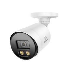 Paquet de 4 Caméra de sécurité filaire TVI 1080P avec vision nocturne en couleurs, 2 lumières chaudes, IP66 pour l'intérieur et l'extérieur, vision nocturne en couleurs de 100 pieds, pas d'alimentation électrique