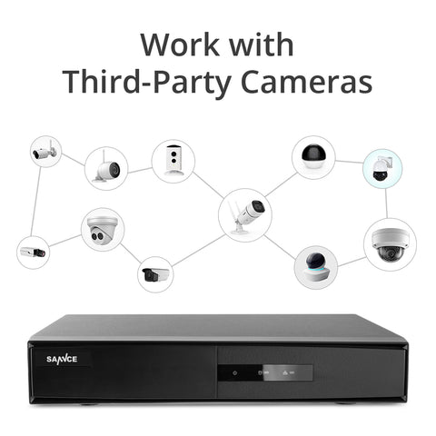Certifié remis à neuf 1080P 4 canaux enregistreur vidéo numérique de sécurité  - DVR hybride 5 en 1 pour CCTV, détection intelligente de mouvement, alertes instantanées