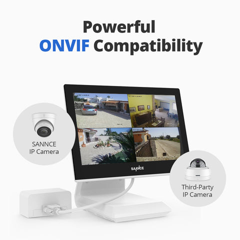 Certifié remis à neuf Enregistreurs vidéonumériques de vidéosurveillance - 5MP DVR 4CH avec Ecran LCD 10.1"