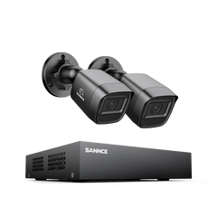 Système DVR filaire de sécurité 5MP à 8 canaux avec 2 caméras Bullet CCTV extérieures 2MP, détection intelligente des personnes, des véhicules et des mouvements