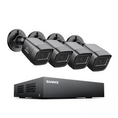 Système DVR filaire de sécurité 5MP à 8 canaux avec 4 caméras Bullet CCTV extérieures 2MP, détection intelligente des personnes, des véhicules et des mouvements