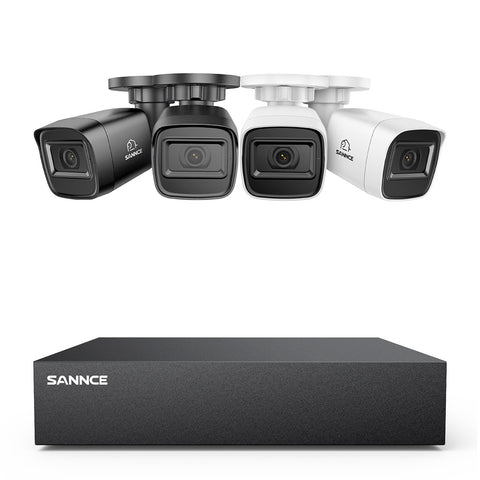Système DVR filaire de sécurité 5MP à 8 canaux avec 4 caméras Bullet CCTV extérieures 2MP, détection intelligente des personnes, des véhicules et des mouvements