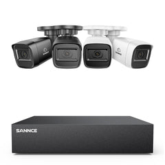 Système DVR filaire de sécurité 5MP à 8 canaux avec 4 caméras Bullet CCTV extérieures 2MP, détection intelligente des personnes, des véhicules et des mouvements