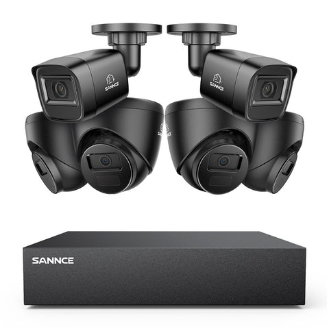 8 Canaux 5MP Système de Caméra de Sécurité Filaire  - DVR Hybride, 6 Caméras 2MP, Intérieur & Extérieur, Détection Intelligente de Mouvement, Accès à Distance