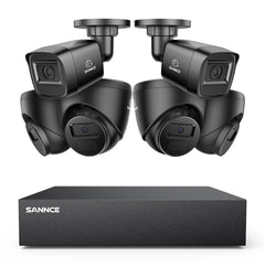 8 Canaux 5MP Système de Caméra de Sécurité Filaire  - DVR Hybride, 6 Caméras 2MP, Intérieur & Extérieur, Détection Intelligente de Mouvement, Accès à Distance