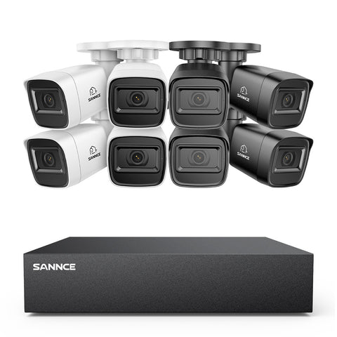 Système DVR filaire de sécurité 5MP à 8 canaux avec 8 caméras Bullet CCTV extérieures 2MP, détection intelligente des personnes, des véhicules et des mouvements
