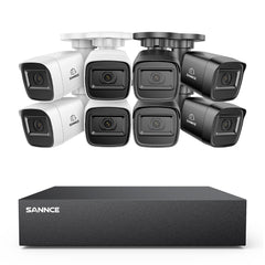 Système DVR filaire de sécurité 5MP à 8 canaux avec 8 caméras Bullet CCTV extérieures 2MP, détection intelligente des personnes, des véhicules et des mouvements