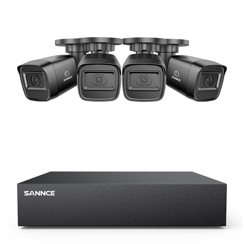 Système DVR filaire de sécurité 5MP à 8 canaux avec 4 caméras Bullet CCTV extérieures 2MP, détection intelligente des personnes, des véhicules et des mouvements