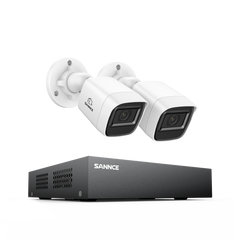Système DVR filaire de sécurité 5MP à 8 canaux avec 2 caméras Bullet CCTV extérieures 2MP, détection intelligente des personnes, des véhicules et des mouvements