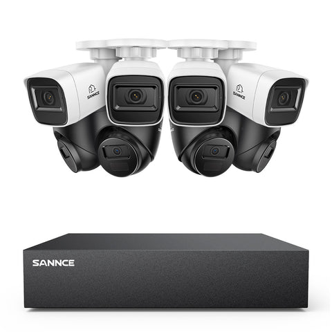 Système DVR filaire de sécurité 5MP à 8 canaux avec 8 caméras CCTV extérieures 2MP, détection intelligente des personnes, des véhicules et des mouvements