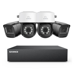 5MP 8 canaux PT Système de caméra de sécurité  - DVR hybride 5 en 1, caméra de vidéosurveillance Pan & Tilt, vision nocturne jusqu'à 100 pieds, détection de mouvement, extérieure, étanche