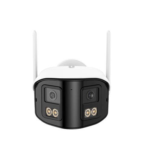 4MP Système de Surveillance WiFi 16 Canaux, NVR 8MP, 7 Caméras Double Objectif, Angle 170°, Vision Nocturne Couleur, Alexa