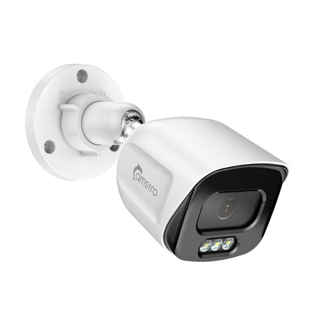 Camstro Système de Sécurité CCTV 4K à 8 Canaux PoE, NVR 4K avec 4 Caméras IP 5MP, Vision Nocturne en Couleur, Zone de Détection Personnalisée, Détection Intelligente Complète, Interphone Audio Bidirectionnel, Étanchéité IP67