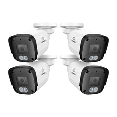 Caméra de sécurité IP PoE Full HD 5MCaméra de sécurité IP PoE Full HD 5MP 4 pièces, vision nocturne, détection avancée, étanchéité IP67P, 4 pièces, communication bidirectionnelle, vision nocturne