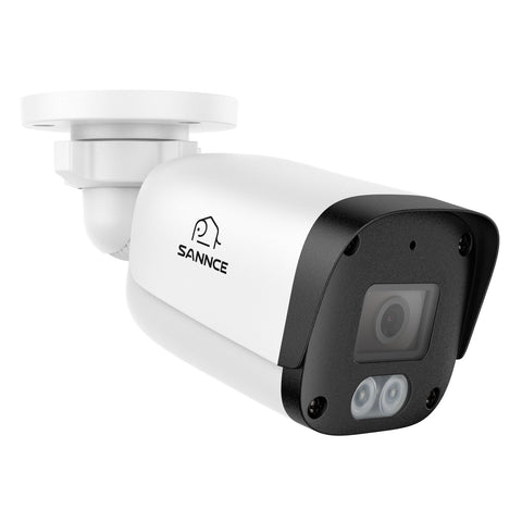 Système de caméras de surveillance PoE 4K avec audio, compression S+265, détection intelligente par IA, vision nocturne couleur à double éclairage, IP67 étanche (NVR 8 canaux + 8 caméras)