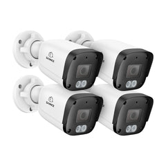 Caméra de sécurité IP PoE Full HD 5MCaméra de sécurité IP PoE Full HD 5MP 4 pièces, vision nocturne, détection avancée, étanchéité IP67P, 4 pièces, communication bidirectionnelle, vision nocturne