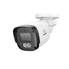 FX800 – 2 pièces Caméra de surveillance PoE 4K avec audio, emplacement pour carte SD, détection par IA, objectif grand angle, vision nocturne couleur à double éclairage et étanchéité IP67