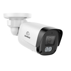 FX800 – 2 pièces Caméra de surveillance PoE 4K avec audio, emplacement pour carte SD, détection par IA, objectif grand angle, vision nocturne couleur à double éclairage et étanchéité IP67