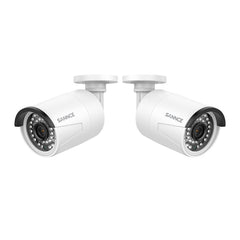 Caméra IP de sécurité extérieure PoE Super HD 5MP avec enregistrement audio pour SANNCE NVR N98PBD/N96PBK (lot de 2)