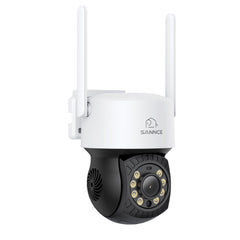 Kit Vidéosurveillance WiFi 5MP 16 Canaux, NVR 8MP, Caméras PT, Détection IA, Audio, Vision Nocturne, Compatible Alexa (4 PT + 1 Double Objectif 4MP)