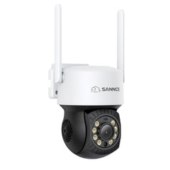 Système de vidéosurveillance sans fil 5MP à 16 canaux avec caméras PT, NVR 8MP, caméras IP WiFi 5MP Pan & Tilt, enregistrement audio, détection humaine par IA, compatible avec Alexa (6 caméras PT, 6 caméras Bullet et NVR 16CH 8MP)