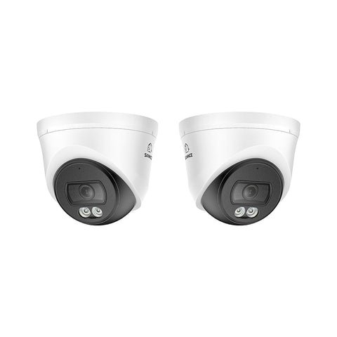 WD800 – Caméra dôme PoE 4K additionnelle avec audio, détection par IA, objectif grand angle, vision nocturne couleur à double éclairage et étanchéité IP67