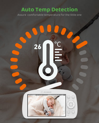 SANNCE 1080p Moniteur pour Bébé Vidéo Avancé, Écran LCD 5,5 pouces avec Baby Monitor HD 1920x1080p