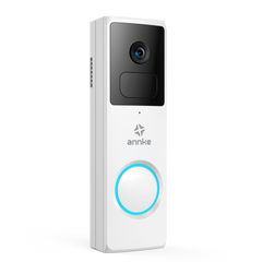 ANNKE Caméra de porte sans fil en plein écran HD 1080P, angle de vue de 148°, alimentée par une batterie de 4800mAh, détection de mouvement, audio bidirectionnel, stockage dans le cloud et sur carte TF, compatible avec Alexa