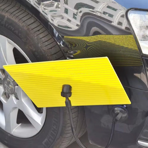 Outil de débosselage - Panneau réflecteur de réparation de carrosserie automobile avec test de bande jaune sans peinture