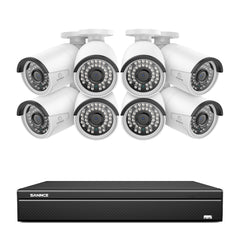 16 canaux 5MP PoE Système de caméras de sécurité , 4K NVR & 5MP caméras  IP PoE extérieures , Compatible ONVIF, H.265, enregistrement audio, détection humaine/vehicule