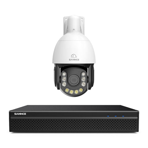 Système de Surveillance NVR PoE 4K à 8 Canaux avec Caméra PTZ 8MP Zoom Optique 20X, Suivi Automatique, Audio Bidirectionnel, Vision Nocturne en Couleur