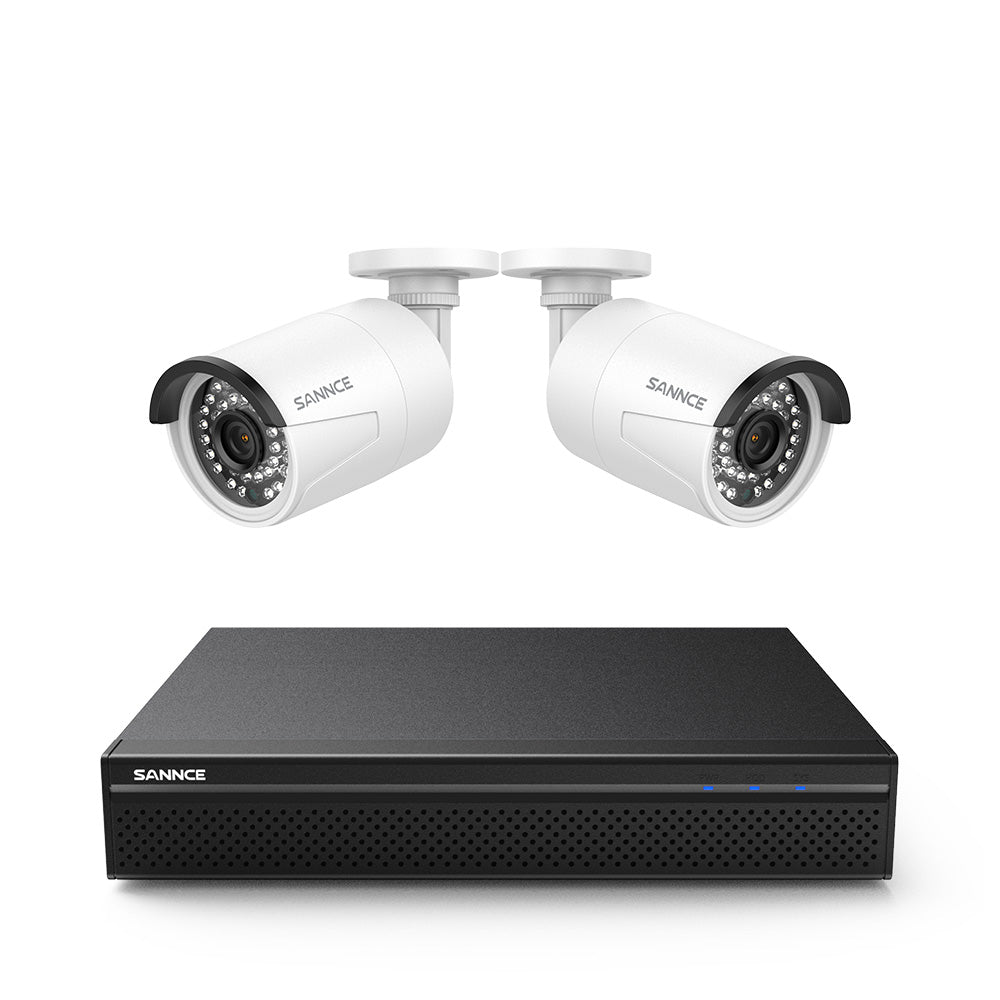 PoE 8 Canaux 4K Système de Caméra de Sécurité , 2 Caméras IP Extérieures 8MP, Alertes Intelligents Personne/Véhicule, NVR Compatible ONVIF, Audio Bidirectionnel
