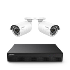 PoE 8 Canaux 4K Système de Caméra de Sécurité , 2 Caméras IP Extérieures 8MP, Alertes Intelligents Personne/Véhicule, NVR Compatible ONVIF, Audio Bidirectionnel
