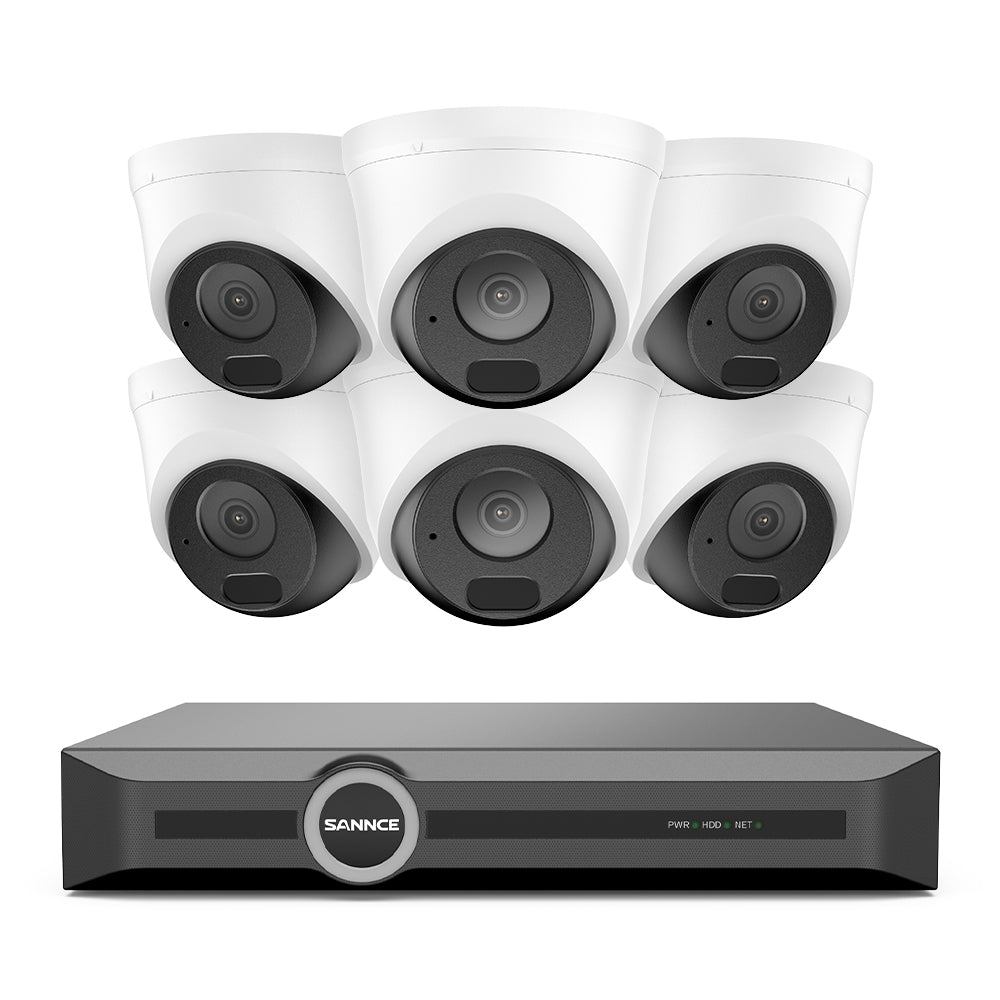 Système de sécurité PoE 3MP 8 canaux, NVR 6MP, S+265, détection de mouvement intelligente, lecture intelligente, notification intelligente avec image jointe