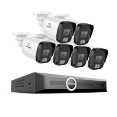 Système de sécurité PoE 5MP à 8 canaux, NVR 6MP, S+265, Détection d'humains et de véhicules, Lecture intelligente, Notification intelligente avec image jointe