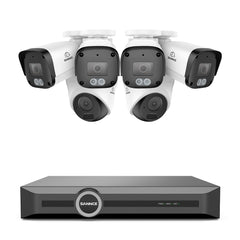 Système de sécurité PoE 5MP à 8 canaux, NVR 6MP, S+265, Détection d'humains et de véhicules, Lecture intelligente, Notification intelligente avec image jointe