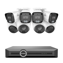 Système de sécurité PoE 5MP à 8 canaux, NVR 6MP, S+265, Détection d'humains et de véhicules, Lecture intelligente, Notification intelligente avec image jointe