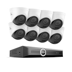 Système de sécurité PoE 5MP à 8 canaux, NVR 6MP, S+265, Détection d'humains et de véhicules, Lecture intelligente, Notification intelligente avec image jointe