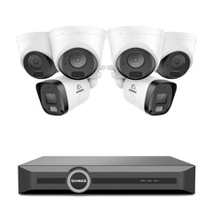 Système de sécurité PoE 3MP 8 canaux, NVR 6MP, S+265, détection de mouvement intelligente, lecture intelligente, notification intelligente avec image jointe