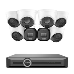 Système de sécurité PoE 3MP 8 canaux, NVR 6MP, S+265, détection de mouvement intelligente, lecture intelligente, notification intelligente avec image jointe